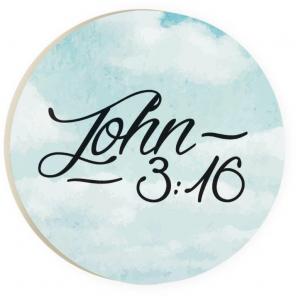 COA0016 - John 3:16 Car Coaster