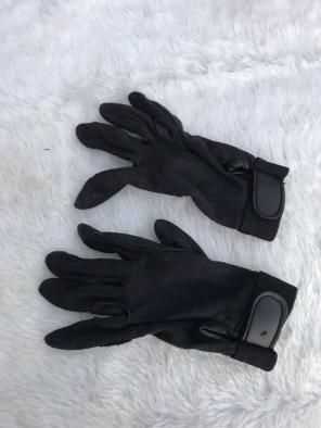 Horse Showing Black Textured Gloves M