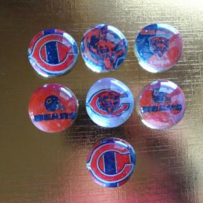 Chicago Bears glass bead magnets