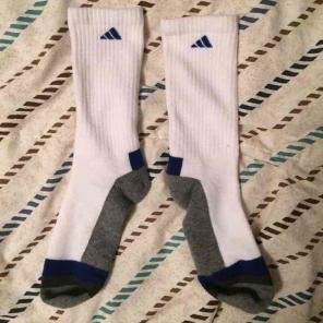 Adidas Blue and white socks