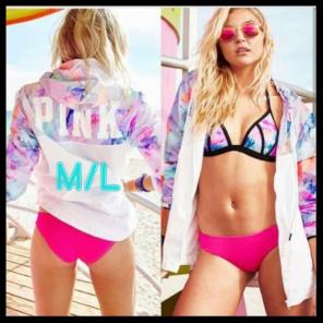 VS PINK Pastel Watercolor Anorak Hoodie