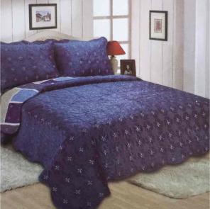 3 Pcs King Size Velvet Bedspread Set