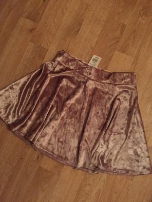mauve velvet skirt