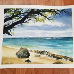Original watercolor painting 8"x10"