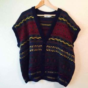 Vintage 1970s sweater vest men Sears XL