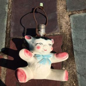 Vintage Rare Teddy Bear Lamp
