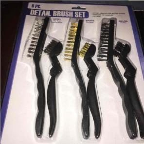 6 piece detail wire brush set