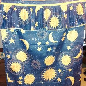 Sun Moon and Stars shower curtains