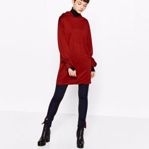 Red Sweater Dress From Zara