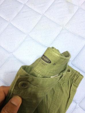 Olive Green Cuffed cargo