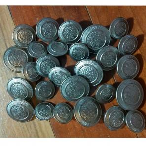 Silver Tone Vintage Shank Button Lot