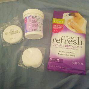 Refreshing and cleaning cloths ,eye pads