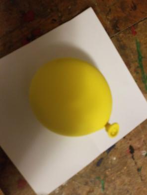 Yellow (flour)balloon Stressball