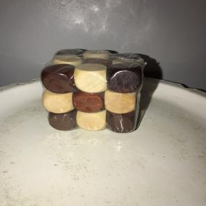 Handmade Wooden Snake Cube Puzzle NIB