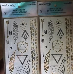 Wet n Wild metallic tattoos