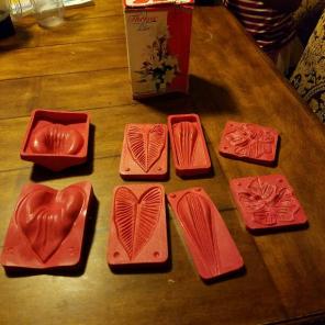 Foamy, fabric flower & leaves mold