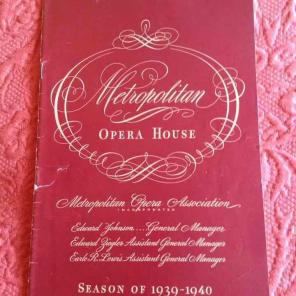 Met Opera House Programs 1939-1941-1949