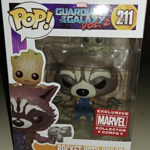 Funko pop rocket racoon and baby groot