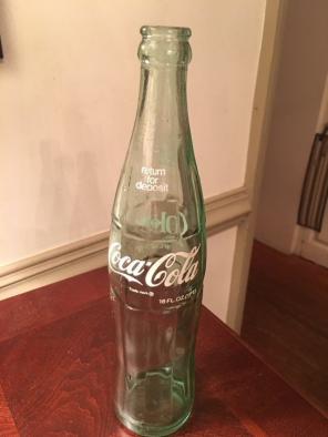 Vintage Coca Cola 11" Green Bottle