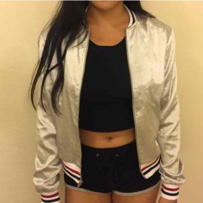 American Apparel Metallic Bomber Jacket