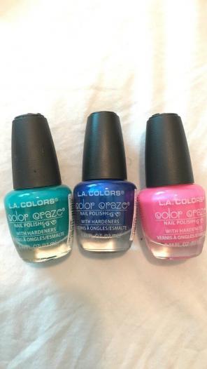 Three L.A Colors nail polish