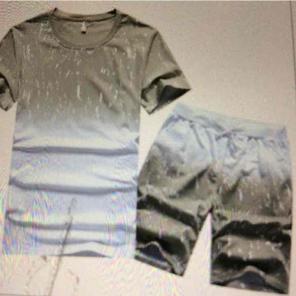 Pullover cotton blend o neck short set