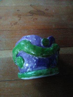 Handmade clay bowl