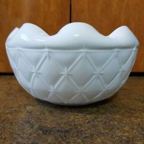 Bundled Milk Glass bowl and large piece