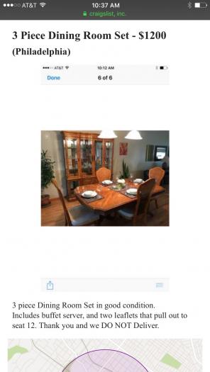 3 Piece Dining Room Set