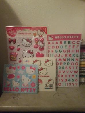 Hello Kitty Stickers and Tattoos