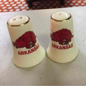 Arkansas Razorbacks salt & pepper shaker