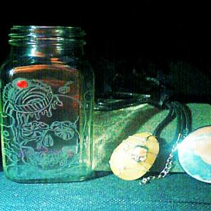 New Skull BUNDLE jar + necklace + pouch!