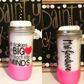 Handmade Custom Mason Jar Tumblers