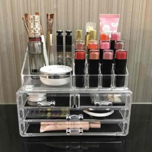Acrylic makeup organizer storage two pcs