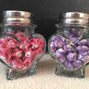 Origami Stars in a Heart Jar