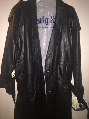 Henig Genuine Leather And Fur Coat