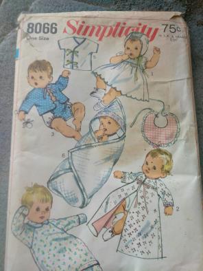 NB -3 mo Layette Sewing Pattern Vintage