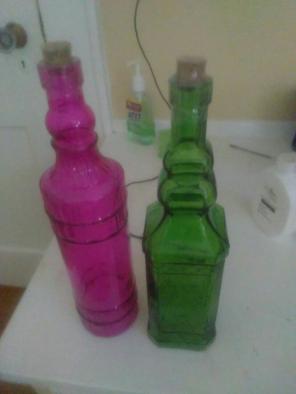 Beautiful wine bottles.