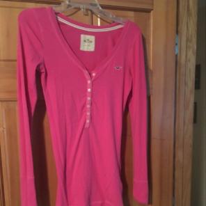 Hollister Pink Henley