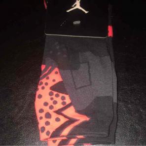 Black and red Jordan socks