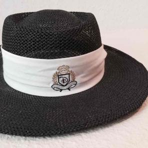 Vintage Disney world black straw hat