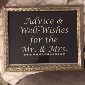 Advice & Well Wishes Wedding Sign