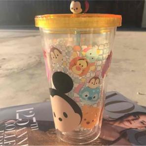 Disney Tsum Tsum acrylic with straw
