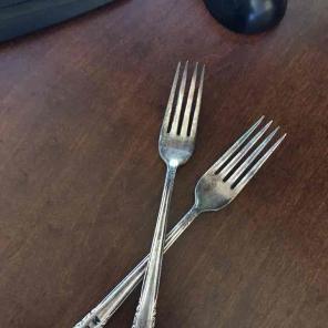 Vintage Stamped Wedding Forks