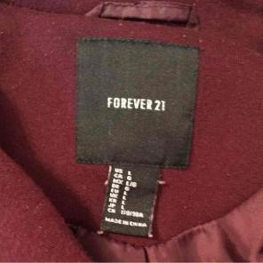 Maroon Forever 21 Coat