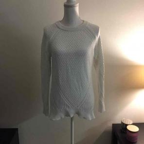 White crew neck sweater