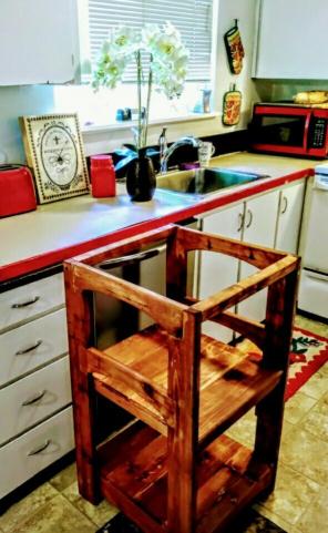 NEW! Handmade Kid's Kitchen Helper Stool
