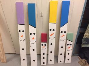 Wooden Snowmen