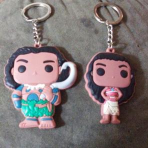 Funko pop Moana and Kaui keychain