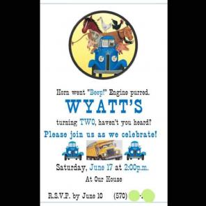 Little Blue Truck invites